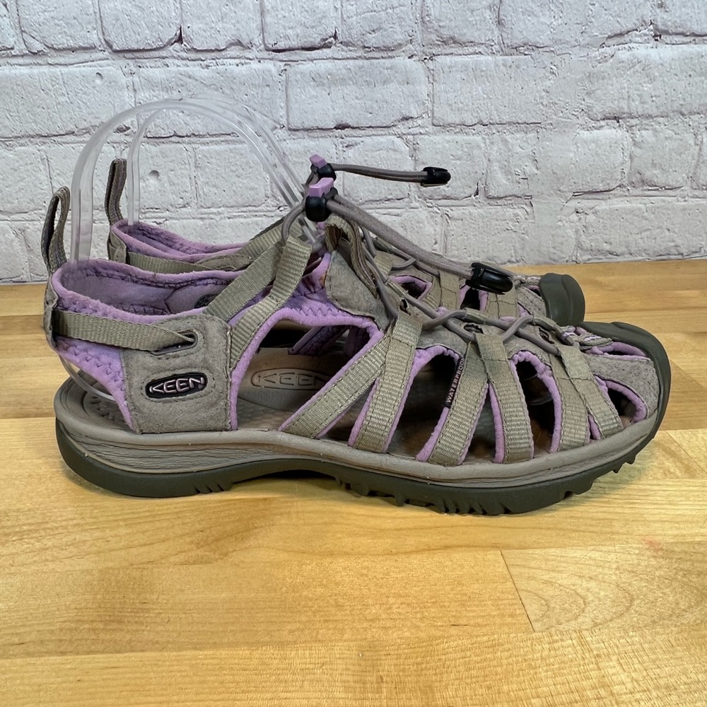 Keen Whisper Sandals Grey/Purple Slip-on Women’s Size 7.5
